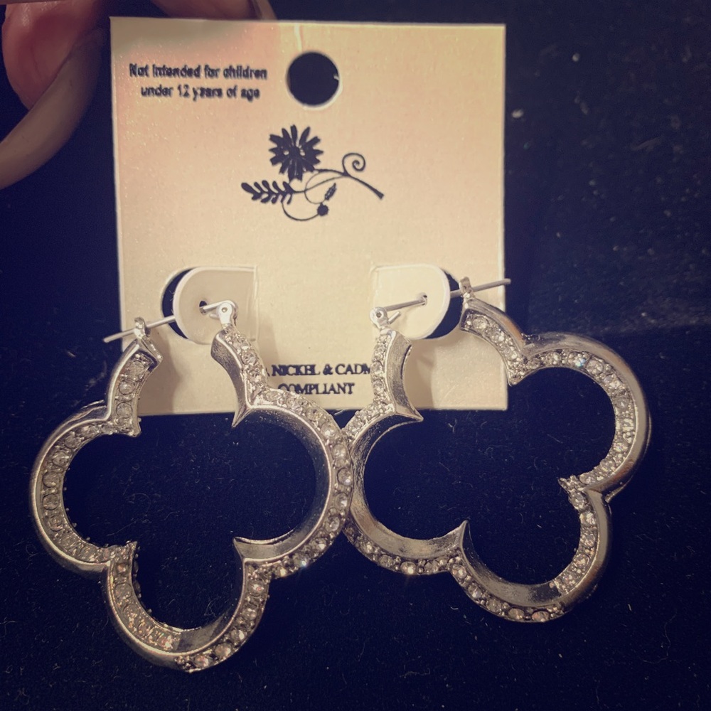 Silver hoops.